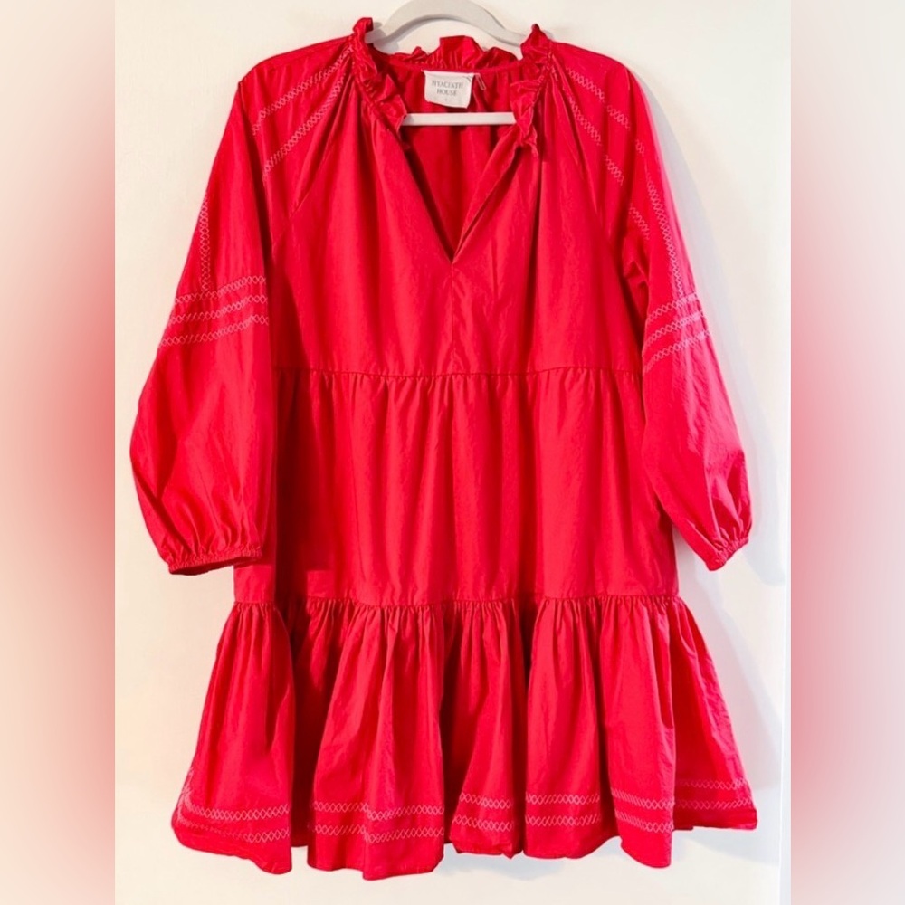 Hyacinth House red and pink Crosley tiered mini dress - Picture 3 of 8